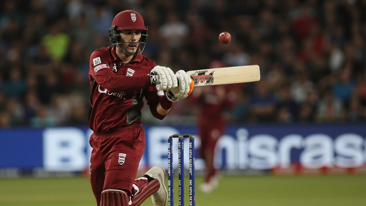 A bowler in his delivery stride at New Road — the type of fast-bowling frame Worcestershire relied on at home through the T20 Blast 2026 group stage