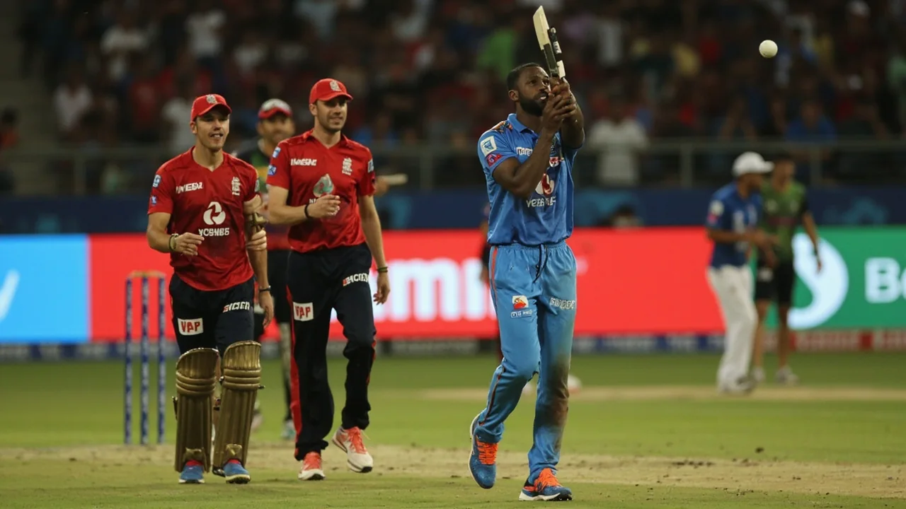 A medium tactical view of an IPL fielding setup with the captain setting the cordon, the kind of captain-and-vice-captain decision moment the official My11Circle Fantasy League format rewards with the 2x and 1.5x multipliers